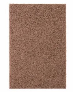 6" X 9" POLIVLIES HAND PAD - TAN - ALUMINUM OXIDE - MEDIUM GRADE