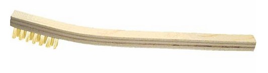 3X7 WELDERS TOOTHBRUSH - BRASS WIRE, WOODEN BLOCK