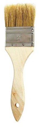 2 1/2" CHIP BRUSH, WHITE BRISTLE - 1-3/4" TRIM, WOOD HANDLE
