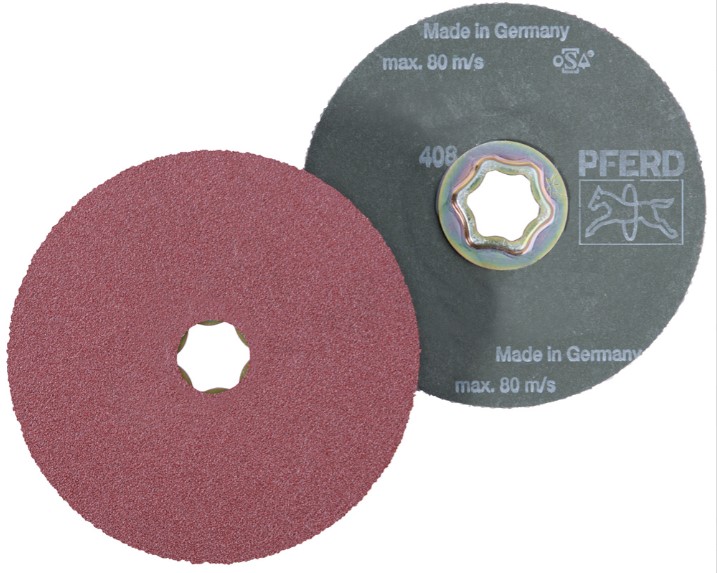 COMBICLICK FIBER DISC 7" DIA., ALUMINUM OXIDE A 24 GRIT