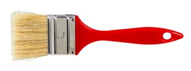 WALL BRUSH 1-1/4" BLACK BRISTLE FILL GREEN PLASTIC HANDLE