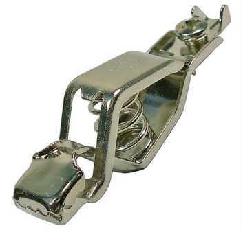 BATTERY &amp; TEST CLIP  NICKEL PLATED STEEL COPPER SHUNT   25 AMP  5/PK