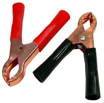 RED &amp; BLACK INSULATED 50 AMP TEST CLIPS 3-1/4" LENGTH  1 EA RED &amp; BLACK/PK