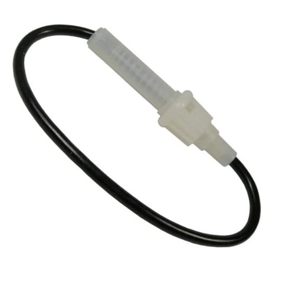 15 AMP FUSE HOLDER 16GA BLACK WIRE  FOR AGC &amp; JSO GLASS FUSES  1/PK