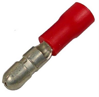 22-16 AWG FLARED VINYL INSL TIN-PLATED COPPER BUTTED SEAM .157" BULLET 100/PK