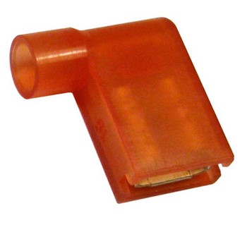 22-16 AWG NYLON FULLY INSULATED TIN-PLATED BRASS .250" FLAG TERMINAL 25 PCS