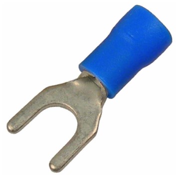 16-14 AWG FLARED VINYL INSULATED TIN-PLATED COPPER BUTTED SEAM #10 SPADE 18/PK