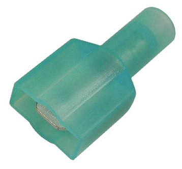 16-14 AWG NYLON FULLY INSULATED TIN-PLATED COPPER .250" MALE TERMINAL 100 PCS