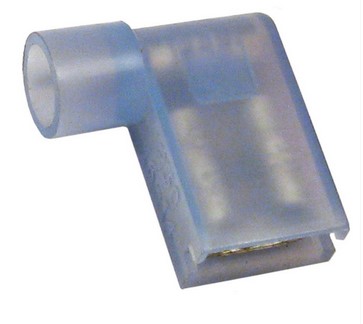 16-14 AWG NYLON FULLY INSULATED TIN-PLATED BRASS .250" FLAG TERMINAL 25/PK