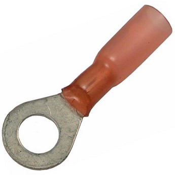 22-16 AWG CRIMP &amp; HEAT SHRINK BRAZED 5/16" RING W/ADHESIVE LINED SLEEVE  100 PCS