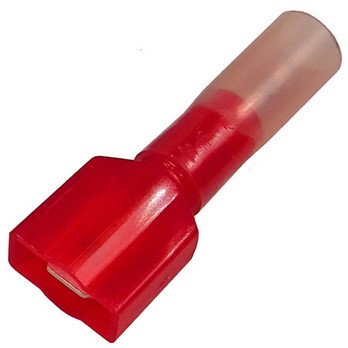 22-16 AWG CRIMP &amp; HEAT SHRINK .250" INSL MALE W/ADHESIVE LINED SLEEVE 25 PCS