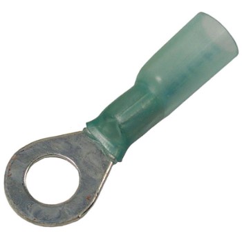 16-14 AWG CRIMP &amp; HEAT SHRINK BRAZED 1/4" RING W/ADHESIVE LINED SLEEVE 25 PCS