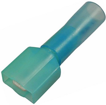 16-14 AWG CRIMP &amp; HEAT SHRINK .250" INSL MALE W/ADHESIVE LINED SLEEVE  100 PCS