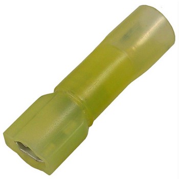 12-10 AWG CRIMP &amp; HEAT SHRINK .250" INSL FEMALE W/ADHESIVE LINED SLEEVE 5/PK