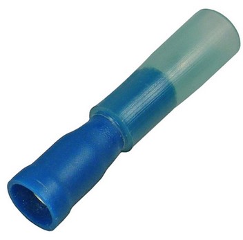 16-14 AWG CRIMP &amp; HEAT SHRINK .157" RECEPTACLE W/ADHESIVE LINED SLEEVE 5/PK