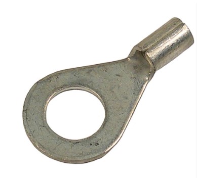 16-14 AWG UNINSULATED 1/4" RING BUTTED SEAM TIN-PLATED COPPER 100 PCS