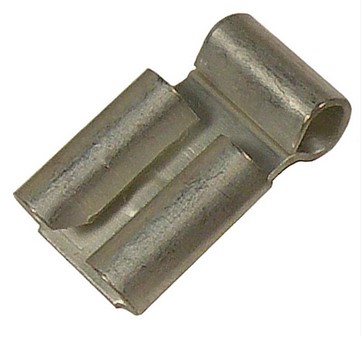 16-14 AWG UNINSULATED .250" FEMALE FLAG BUTTED SEAM TIN-PLATED BRASS  1000 PCS