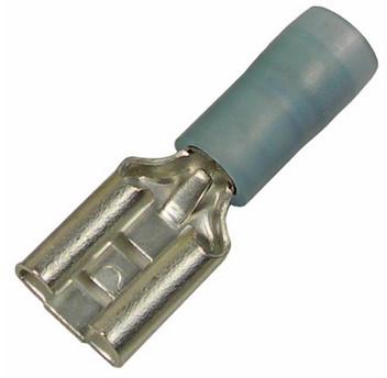 16-14 AWG NYLON INSL WITH METAL SLEEVE .250" FEMALE TIN-PLATED BRASS 25 PCS