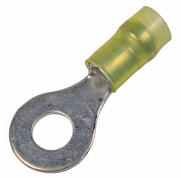 12-10 AWG NYLON INSL WITH METAL SLEEVE 5/16" RING TIN-PLATED COPPER 18 PCS