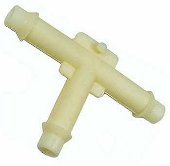 1/8" ID VACUUM TEE CONNECTOR HIGH IMPACT NYLON BARBED TO HOLD HOSE  1/PK