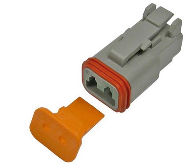 DEUTSCH DT SERIES 2-WAY MALE HOUSING &amp; WEDGELOCK 1 SET/PK