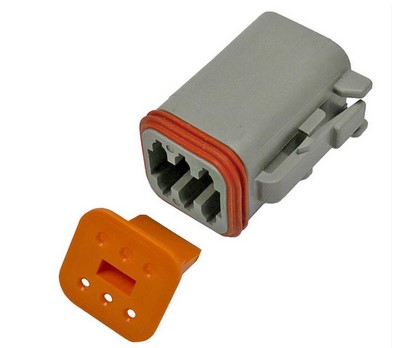 DEUTSCH DT SERIES 6-WAY MALE HOUSING &amp; WEDGELOCK 1 SET/PK