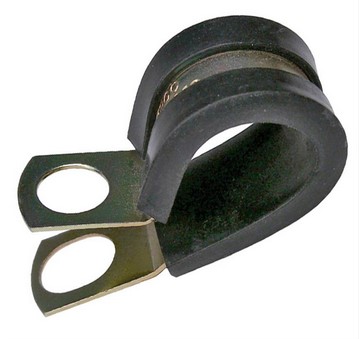 1-1/2" ID RUBBER INSULATED STEEL CLAMP 3/8" MOUNT HOLE 3/PK