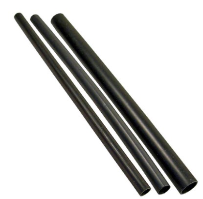 1/8" ID POLYOLEFIN SINGLE WALL BLACK SHRINK TUBING 100FT