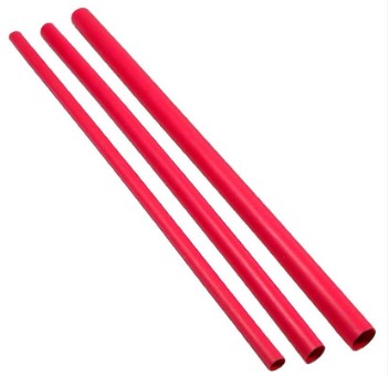 1/8" ID POLYOLEFIN SINGLE WALL RED SHRINK TUBING 4 6" PCS/PK