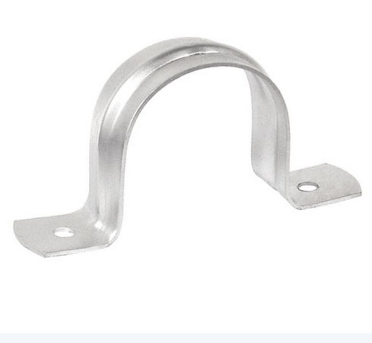 TWO HOLE PIPE STRAP 1/2" ZINC