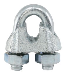 3/8" MALLEABLE WIRE ROPE CLIP - ZINC PLATED