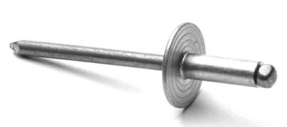 3/16" (.187) (#11 DRILL) 0.876-0.1.00 GRIP ALUM / ALUM BLIND RIVET, LARGE FLANGE