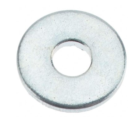 1/8" X 3/8" X 1/16" STEEL RIVET BACK-UP WASHER, ZINC PLATED