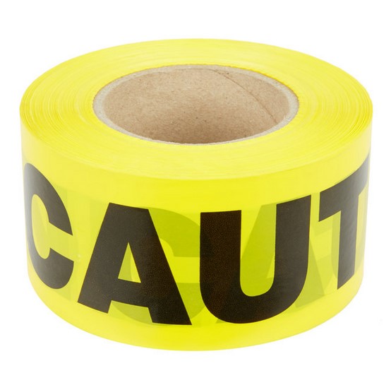 CAUTION TAPE 3" X 1000 FT BLACK / YELLOW