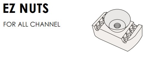 STRUT NUTS - CONE - 1/4" - 20 X 3/8" THK, ZINC