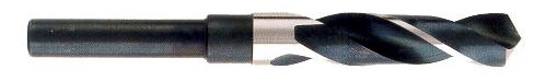 1-5/16 T9F, FRACTIONAL, HSS, S&amp;D, 1/2" REDUCED SHANK, 3-FLATS, BLACK OXIDE
