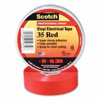 SCOTCH SUPER VINYL ELECTRICAL TAPE 33+, 66 FT X 3/4 IN, RED
