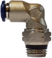 1/4 PUSH-IN X 1/4 MALE PIPE SWIVEL ELBOW 90D, BRASS, NICKEL PLATED