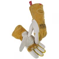 CAIMAN 1810 COW GRAIN, UNLINED PALM, 2-LAYER, INSULATED BACK MIG/STICK WELDING GLOVES