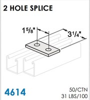 STRUT BRACKETS - 2 HOLE SPLICES SIDE X SIDE - 1-5/8