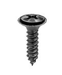 #8-18 X 5/8 PHIL OV #6 HD TYPE-AB W/SEMS T.S. - BLACK OX