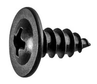 PHILLIPS OVAL WASHR HD TAP SCREW #8 X 3/8 BLACK