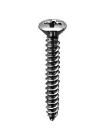 PHILLIPS OVAL HEAD TAP SCREW #6 X 3/4 CHROME