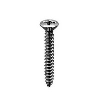 PHILLIPS OVAL #6 HEAD TAP SCREW 8 X 3/8 CHROME