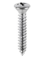 10 X 1/2 PHILLIPS OVAL HEAD TAP SCREW CHROME