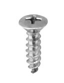 #10 X 3/4 PHILLIPS OVAL HEAD TAP SCREW CHROME