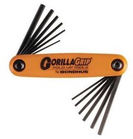 SET 12 HEX GORILLAGRIP FOLD-UP TOOLS 5/64-5/32