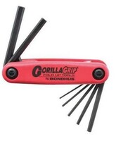 SET 7 HEX GORILLAGRIP FOLD-UP TOOLS 1.5-6MM