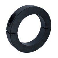 11/16 X 1-1/2 OD X 1/2 WIDE FORCE SINGLE SPLIT SHAFT COLLARS - STEEL BLACK OXIDE