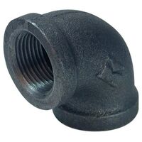 BLACK MALLEABLE IRON ELBOW 90 D 1